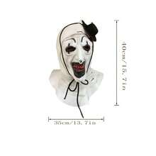 1 pieza de la nueva máscara de payaso sin alma, diadema de payaso sin alma, máscara de horror de Halloween para baile de máscaras