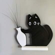 Cat Whisker Collector Jar, Swinging Rotating Refrigerator Magnet