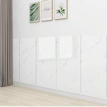 10/30/50 peças de papel de parede de azulejos de mármore 3D, painéis de parede de espuma autoadesivos, à prova d'água e umidade, adesivos de parede para decoração de casa, removíveis e adesivos, fáceis de limpar e cortar, para reforma de banheiros, salas de estar, cozinhas, quartos