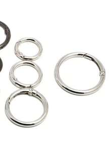 Galvanized Alloy Spring Ring Keychain | Open Loop Bag Accessory | Universal Spring Clip For Phone Cases/Card Rings - Sturdy & Durable!