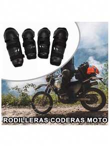 Rodilleras Coderas Motociclista Y Bicicletas Protección 4 Pz - Negro - Ver 7