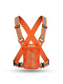 Sports Reflective Vest High Visibility Safety Jacket Suitable For Night Cycling Running Jogging Riding Motorcycle Outdoor Sports Vest With Adjustable Waist / Shoulder - Multicolor - View 11