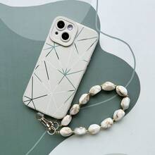 时尚不对称仿玉亚克力手工串珠手机吊饰 - 彩色 - 查看 6