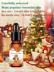 6pcs/1pc Christmas Aromatherapy Essential Oil, Dropper Essential Oil, 10ml Oil, Suitable For Aromatherapy Stone, Aromatherapy Burner, Aromatherapy Diffuser, Christmas, Valentine's Day Gift - Multicolor - View 6