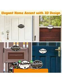 Funny No Soliciting Sign For House Door - Small No Soliciting Sign For Front Door Hanging, No Solicitors Signs For Office Home, Please Do Not Knock Or Ring Doorbell Signs