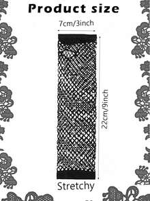 1双 D EXCEED 露指长款水钻鱼网袖套，闪亮亮片时尚霓虹露指鱼网手套，适合Emo哥特朋克80年代派对角色扮演服装配饰 - 彩色 - 查看 12