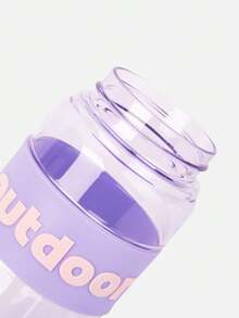 Balabala Kids Water Bottle Boys Girls Straw Cup Color Block Portable Outdoor - Pink Purple - View 5