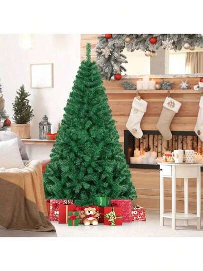 ARISE - Árbol de Navidad Artificial con Soporte 60/90/120/150/180/210 cm  Decoración Navideña para Hogar, Sala, Oficina y Fiesta | Árbol de Pino con Adornos de Vacaciones