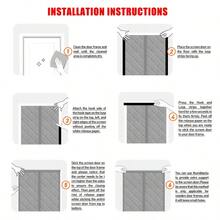 ستارة باب عازلة للحرارة مغناطيسية - قماش أكسفورد ثقيل، بطانة مسمكة، زيادة في الارتفاع بمقدار 2 بوصة، مناسبة لأبواب زجاجية انزلاقية بعرض 80-120 سم، تحافظ على الدفء وتقلل الضوضاء في الشتاء، رمادي، ستارة باب شتوية، عزل باب انزلاقي، سطح منسوج، بنية متينة، عزل المنزل، تصميم، خياطة مقواة، حل عزل المنزل
