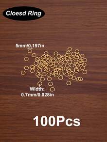 100-200 chiếc/lô Vòng nối kín bằng thép không gỉ dùng làm đồ trang sức, vòng đơn, phụ kiện làm khuyên tai, vòng tay, dây chuyền, móc khóa. - Vòng miệng kín - Xem 19