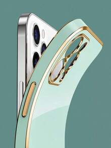 Crystal Covers Luxury Case With Gold Edge For Apple - 紫丁香色 - 查看 4