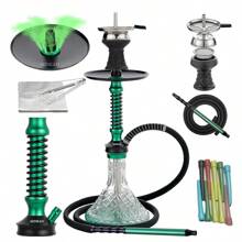 1 件套水烟全套，德国品质，单管硅胶水烟筒，含铝箔纸和一次性烟嘴男孩情人节心形女士情人节