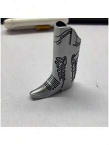 1pc Fashion Silver Cowboy Boot Shaped Lighter Case - Suitable For Mini Bic J5 Lighter, Perfect For Parties And Everyday Use - Multicolor - View 13