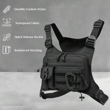 Tactical Sports Chest Bag Pouch Large Capacity Multifunctional Vest Backpack Adjustable Strap Chest Pack Rig For Outdoor Running - Green - View 6