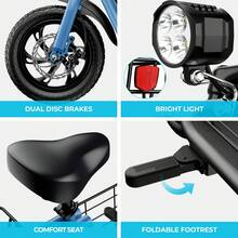 WIND HORSE 12.5'' Electric Scooter With Seat & Pet Basket, Electric Scooter Adults 15.5MPH & 20 Miles Range, 450W Motor, Dual Disc Brakes & Bright Headlight, 36V 8.0Ah Battery Foldable E-Scooter With Dual Baskets For Pets & Cargo, 265LBS Load