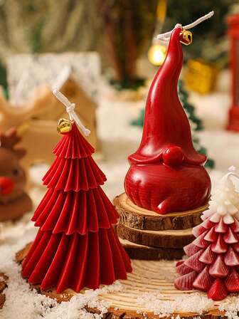 Christmas Tree-Shaped Scented Candles, With A Unique Christmas Tree-Shaped Design, Are Perfect For Table Decoration, Home Decoration, And Festive Atmosphere. They Are Ideal For Festivals, Gatherings, Banquets, And Christmas Parties