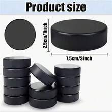 1pc Rubber Curved Hockey Puck, Curved Hockey Ball - Stackable Foam Core With Rubber Surface, For Indoor/Outdoor/Tabletop Use - Suitable For Street, Roller, Floor Hockey Training - Durable For Youth, Adult, Home, School, League, Recreation Play, Smooth Textured Grip, Suitable For Indoor Practice And Classic Training, Black, Practice Equipment, Stylish Ball Design, Durable Structure
