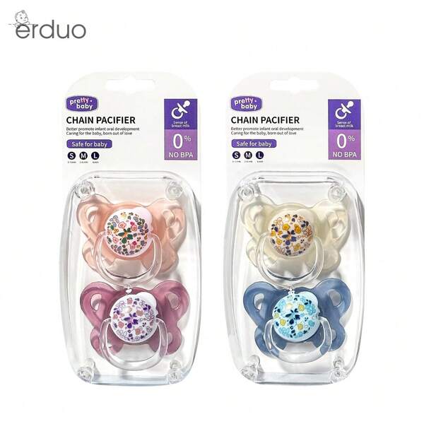 1pc/2pcs Silicone Baby Pacifier With Dust Cover, 100% Silicone Nipple Soothie Orthodontic Baby Pacifiers For Baby , Newborn Baby Essentials Must Haves, Gentle On Baby's Skin