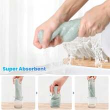 12 Pack Cleaning Cloth,Ultra Soft Absorbent Quick Drying Microfiber Cleaning Rags,No Scratches,Reusable,Washable,Lint Free Cleaning Towels For Kitchen,Window,Glass,Car,12"*12"(Light Green),7324593 - Hijau - View 5