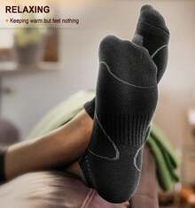 ¡RecomendadoBULLIANT Calcetines Deporte Hombre, Calcetines Tobillero Cortos Antiampollas de Algodon Transpirable de Running Yoga Viajes¡Top de Temporada - 6Pares-Gris jaspeado/Ojo de tigre3001 - Ver 5