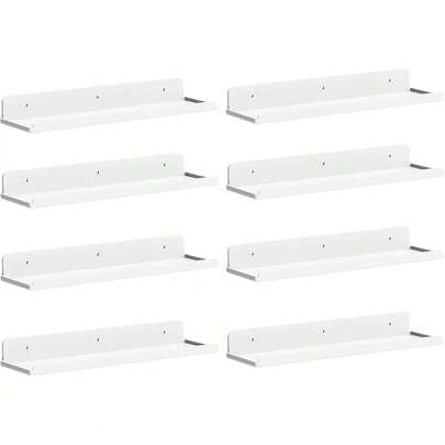 Repisas flotantes Juego de 4, Acrílico Transparente de Montados en la Pared 38cmx10cm, Baldas Almacenamiento Organizadoras Estantes Flotantes para Libros, Vinilos, Dormitorio, Baño, Cocina