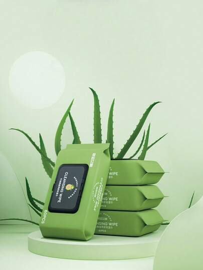 60pcs/Pack Avocado Makeup Remover Wipes, One-Time Gentle Facial Cleansing Wipes, No Rinse, Portable Cleansing Towelettes