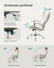 Gaming Chairs - Cream White, Camel Brown - View 6