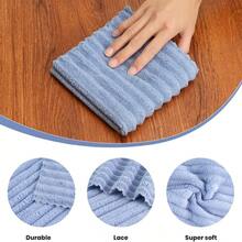 Kitchen Dish Cloths,Super Absorbent Coral Velvet Dish Towels,Quick Drying Kitchen Towels No Lint Dish Rags,Reusable Household Microfiber Cleaning Cloth,12X12 Inches (12 Pack,Navy Blue Streak),7324587 - 藏蓝色 - 查看 2