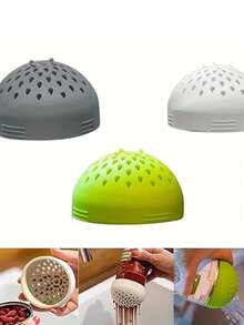 1 pezzo/2 pezzi Filtro in silicone per lattine, colino multifunzionale mini, scolapasta per lattine, colino multifunzionale per lattine, mini setaccio da cucina, scolapasta in silicone portatile, accessori da cucina per la casa, decorazioni per Ognissanti, regalo di Natale - Multicolore - Visualizzare 7
