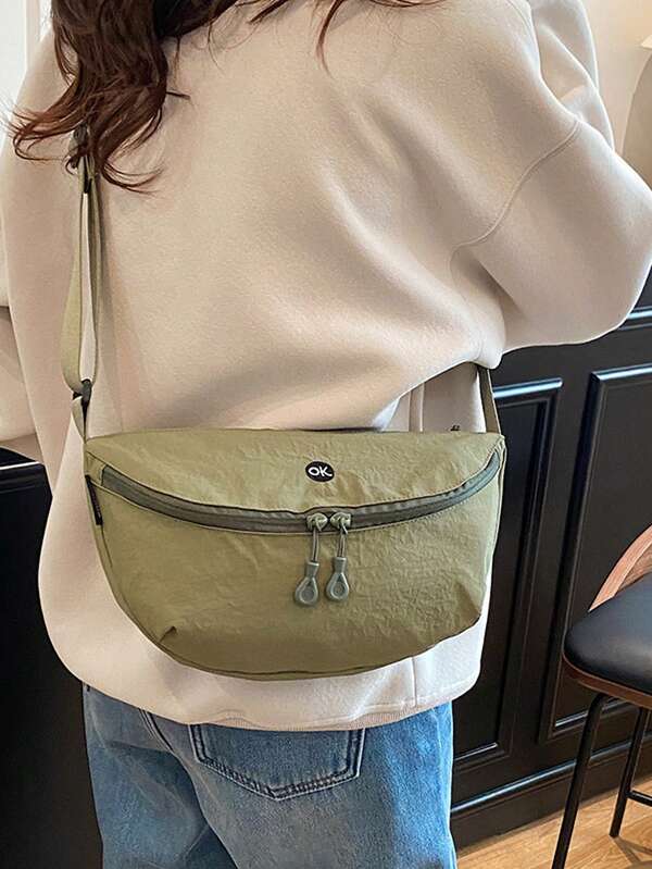 Women's Casual Waist Bag, Lightweight Crossbody Bag, Suitable For Summer Sports And Outdoor, One Shoulder Crossbody Bag