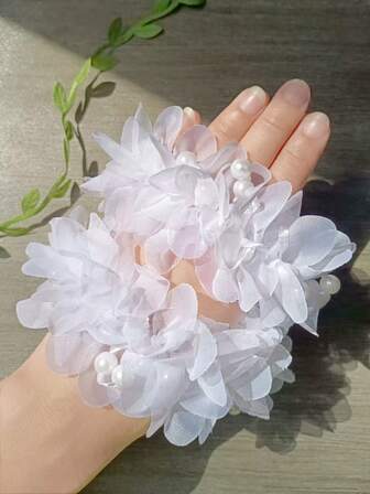 2 piezas de anillos de pelo elásticos y dulces con cuentas para niñas