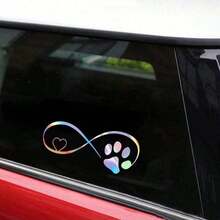 1 pieza Pegatina con forma de corazón "Familia" para el Body del coche, decoración exterior automotriz, pegatina protectora contra arañazos, resistente al agua, se adapta a todos los modelos de automóviles y también es adecuado para motocicletas - Multicolor - Ver 3