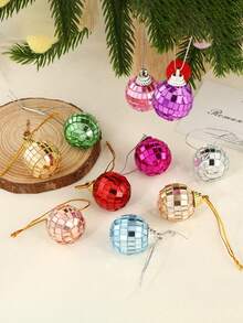 5pcs 3cm Mirror Disco Balls Ornament Mini Small Disco Ball Hanging Decorations Reflective Ball For Themed Party Christmas Tree Birthday Wedding Christmas Tree Wedding Decoration Home Decor Christmas Decorations Room Decor - Multicolor - View 7