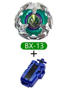 2pcs Bey X Spinning Top Toy Set With Pull Cord Launcher, Red/Black/Blue Launcher With Single BX Spinning Top, Weekend Gift, Surprise Gift