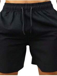 Bermuda Shorts Tactel Mauricinho Beach Training Running Sporty Sport Comfortable Stylish Men's Fashion - 黑色 - 查看 3