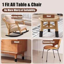 Protectores autoadhesivos universales para patas de silla (paquete de 10), compatibles con todo tipo de patas de muebles, protectores para suelos de madera, reducción de ruido, 2,5 cm x 4 m (negro)