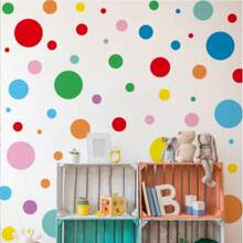 Polka Punkte Wandaufkleber Kreis Wandtattoo für Kinderzimmer, Wohnzimmer, Klassenzimmer, Spielzimmer Dekor, abnehmbare Vinyl Wandaufkleber Punkte Wandtattoos