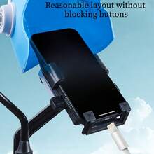 1pc Bicycle Phone Holder, Motorcycle Phone Holder, Cartoon Helmet Phone Holder Universal, Suitable For Motorcycles, Bicycles, Electric Vehicles, Sunshade, Rain Proof, Shockproof, Windproof Phone Holder - Multicolor - View 8