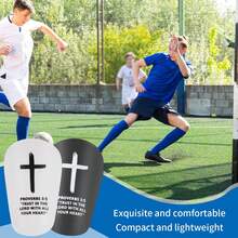 1 Pair Cross Pattern Football Shin Guards - Durable Football Gear, Fashionable Design, Comfortable, Unisex Football Accessory
