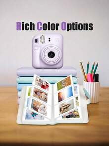 1PC 108Pockets 3-Inch PU Leather Photo Storage Album Suitable For Mini 12/11/9/8/7 3-Inch Albums, The Best Choice For Collecting Family Photos And Anniversary Photos - Multicolor - View 7