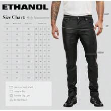 Mens Slim Fit Stretch Fashion Casual Faux Leather Pants-20256688 - 黑色 - 查看 9