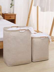 1 pieza Cesta de lavandería portátil de tamaño grande y pequeño con asa, cesto de ropa sucia para sala de estar, baño, dormitorio, camiseta, camisa, cesta de lavandería multiusos para clasificar