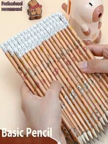 6pcs/12pcs/36pcs Capybara Pencil Set, High-Quality Creative Student Stationery Pencils, Drawing Set, Random Colors And Styles (1 Box Of 12 Pcs), Office/Signature Supplies, Gift For Family, Friends, Coworkers, Suitable For Office, School, Drawing, Students, Markers, Stationery, Boys, Girls, School Supplies - Multicolor - View 2