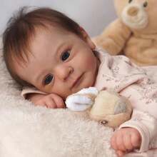 Reborn Baby Dolls  Girl Lifelike Baby Dolls Realistic 20-Inch Reborn Doll Girl Vinyl Body Open Eyes Newborn Real Life Baby Gifts/Toys For Collection & Kids Age 3+ - Multicolor - View 5