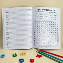 Lachilly 32 Pages Sight Words Vocabulary Practice Book For Kids Preschool Kindergarten Phonics Handwriting Workbook Learning & Spelling Educational Vocabulary Activity Book - Multicolor - View 5