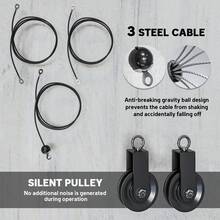 SPORTNOW Weight Pulley System, Cable Pulley System For Home Gym, Cable Machine LAT Pull Down Attachment For Biceps Curl, Tricep, Arm Workouts - Red - View 5