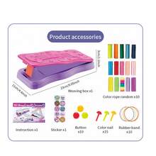 Set de cuerda manual DIY, kit de fabricación de pulseras, manualidades de DIY para niñas, máquina para hacer pulseras, herramientas de tejido de cuentas hechas a mano, mejor regalo para Navidad y cumpleaños