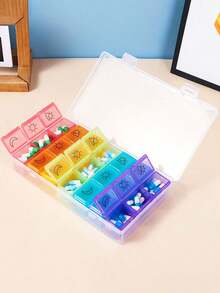 Hộp đựng thuốc 28 ngăn, 7 ngày, hộp đựng thuốc thiết yếu khi đi du lịch, hộp đựng thuốc bằng nhựa PP di động, hộp đựng trang sức mini không mùi, thiết kế nắp lật, quản lý thuốc hàng ngày tiện lợi. Hộp đựng thuốc bằng nhựa lớn 21/28 ngăn, 7 ngày, màu cầu vồng, hộp đựng thuốc hàng tuần khi đi du lịch, hộp đựng thuốc di động, thích hợp cho gia đình, văn phòng và các hoạt động ngoài trời. - Nhiều màu - Xem 8