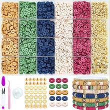 DIY 3160 件波西米亚女士成人手链套装（6 毫米）粘土串珠手链套件，适合在不同场合制作珠宝 - 彩色 - 查看 10