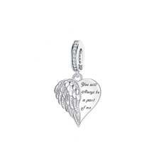Silver Plated Charms Golden My Angel Love Multicolored Zirconia Mom Silver Football You Will Always Be A Pact Of Me Angel Wings Silver Zirconia Bow Angel Wings Angel Series Charm Fit Original Bracelet Charm Beads Necklace Diy Female Jewelry